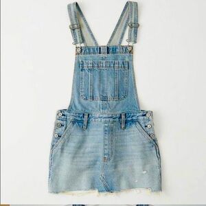 Abercrombie & Fitch Blue Denim Overall Dress